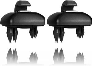 2-Pack Black Interior Sun Visor Hook Clip Base Makeup Mirror Fixing Bracket Comp - Picture 1 of 7