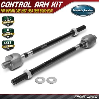 2x Front Inner Tie Rod Set for INFINITI Q45 1997 1998 1999 2000 2001 485210C825 - Image 1 of 4
