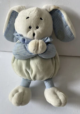 Kids II Gingham Prayer Bunny Plush W/ Sound Talking Now I Lay Me Down to Sleep - Image 1 of 4