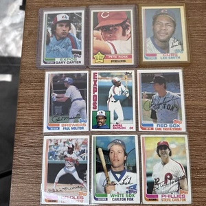1982 Card Lot Fisk, Murray, Dawson, Yastrzemski, Smith, Carter & 1976 Pete Rose - Picture 1 of 10