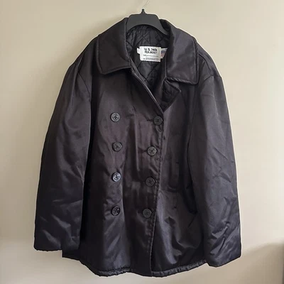 Chaqueta de Colección Hecha en EE. UU. Schott NYC US 740N Pea Negra Nylon - Talla 52 Foto 1 de 3