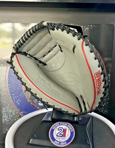 Guante de receptor de béisbol de cuero Wilson A1000 2024 33" derecho - WBW10145433 - Nuevo - Imagen 1 de 14