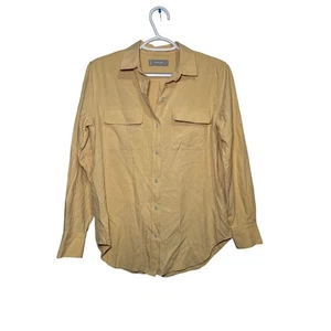 Everlane 100 % Seide buttergelb Button Down Hemd Damen 0 adrette klassisch - Bild 1 von 7