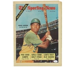 Reggie Jackson Signed Oakland A’s Sporting News All-Star Issue MLB Magazine - Picture 1 of 3