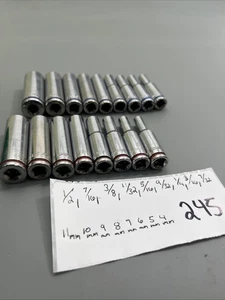 DURALAST  17 PIECE RATCHET SOCKET DEEP SET 1/4 used CONDITION SAE MM - Picture 1 of 10