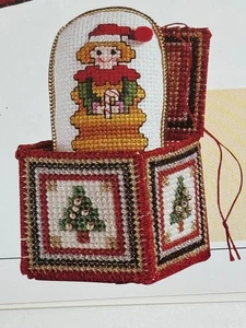 Jack in the Box Ornament Needlepoint Pattern Plastic Canvas Pattern Book Pages - Picture 1 of 3