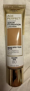 L'Oreal Age Perfect Radiant Serum Foundation, #80, Golden Sun, 1 oz - Picture 1 of 2