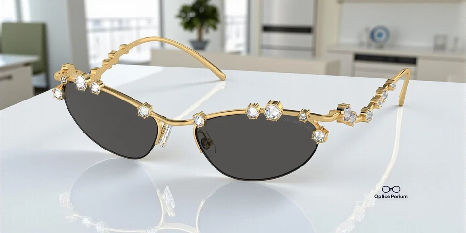 Gafas de sol para mujer SWAROVSKI SK7016 400487 dorado gris oscuro 56 mm Foto 1 de 2