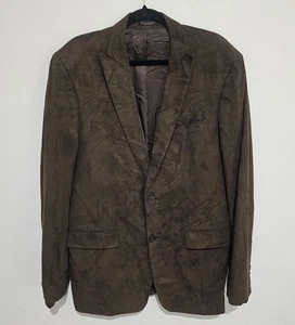 John Varvatos Solano Faux Waxed Suede Sport Coat Herren 42 L Braun Blazer Jacke - Bild 1 von 9