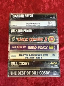 Vintage Best of Black Comedy Cassette Tape Lot Pryor Cosby Lawrence Foxx - Picture 1 of 2
