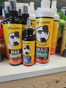 Set Of   AllDay Locks Braid Shampoo8 Oz & Moisturizer & Shine 12,Oz & Scalp Oil - Picture 1 of 1