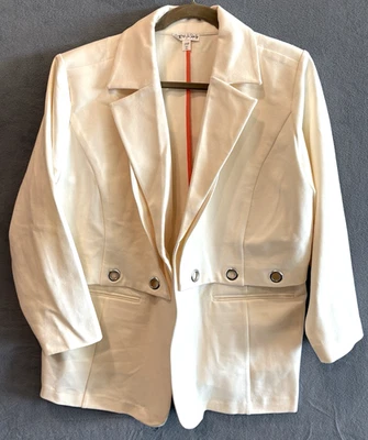 GREY by Jhoan Sebastian Grey 女式 3 合 1 Ponte Blazer - 奶油色 - 2XP — 第 1/4 张图片