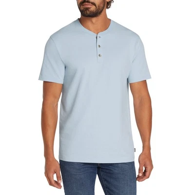 Eddie Bauer Men's Light Blue Short Sleeve Henley Shirt - Size: 2XL (50-52 in.) - Image 1 of 4