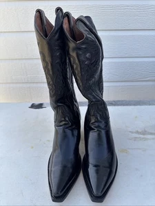 NEW Ladies Dan Post Maria Black Napalino Leather US 9 M Western Boots DP3200 - Picture 1 of 6