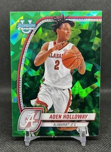 2024-25 Bowman University Chrome Sapphire ADEN HOLLOWAY #57 GREEN /65 SP - Bild 1 von 3