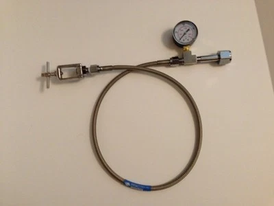 BRANTON Nitrous Oxide Transfill Adaptor CGA326 CGA910 - Refill E tank N2O from big tanks