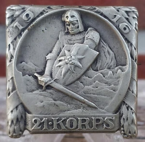 Kappenabzeichen Ku.K 21. Korps 1916 Mütze Orden Ehrenzeichen Orig. Auszeichnung - Bild 1 von 2