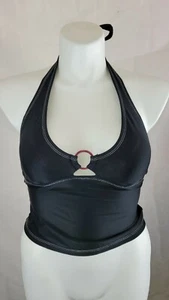 Isaac Mizrahi For Target  Halter Bikini Top Medium Color Black - Picture 1 of 9