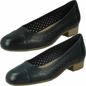 Ballerines En Cuir À Talons Clarks Pour Femmes Juliet Cedar - Picture 1 of 10