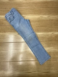 Crazy 8 Skinny Jeans Girls Size 6 Adjustable Waist Faded Blue Denim Pants - Picture 1 of 14