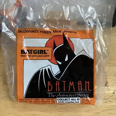 1993 McDonald’s The Animated Series Batman Batgirl  3.5” Happy Meal Toy Bx2 - Image 1 of 2