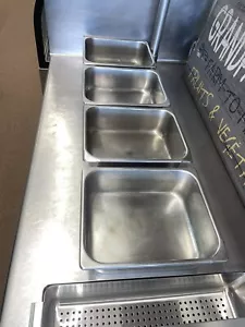 4- Sartenes de comida Vollrath 1/2 tamaño medio 4" de profundidad de acero inoxidable NSF restaurante comercial - Imagen 1 de 4