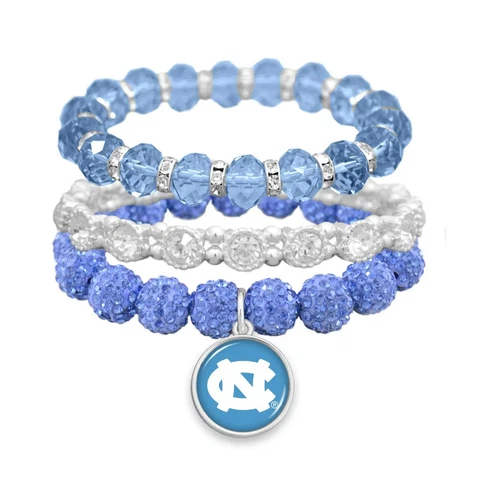 North Carolina Tar Heels Amanda Stack Crystal Bracelet Set Cover