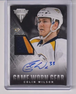 2013-14 Panini Titanium Game-Worn Gear Auto Prime /10 Colin Wilson #GA-CWI Auto - Picture 1 of 4