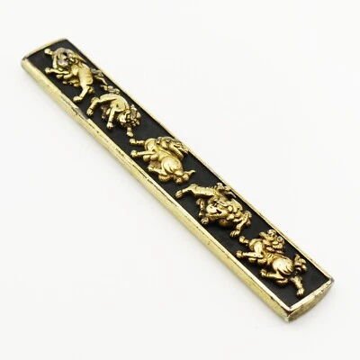 Espada antigua japonesa Kozuka Shishi (León) Shakudo Katana samurai Foto 1 de 4