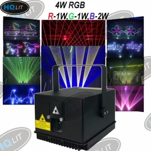 4W 15K RGB Animation Laser Light ILDA DMX DJ Stage Full Color 3D Cartoons Party - Picture 1 of 20