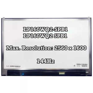 LP160WQ2-SPB1 LP160WQ2 SPB1 Laptop LCD Screen Non-Touch New Panel 2560x1600 144H - Picture 1 of 2