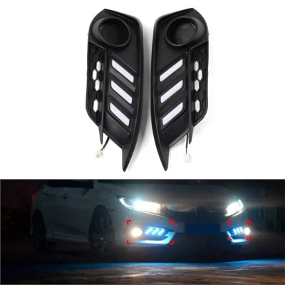 Daytime Running Lights DRL Turn Signal Light For Honda Civic 2016-1018 - Image 1 of 4