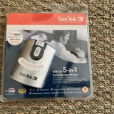 New San Disk ImageMate 5-in-1 USB 2.0 Card Reader/Writer Sandisk NOS - Image 1 of 3
