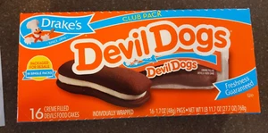 DRAKE'S DEVIL DOGS 16 PACK Individually Wrapped Creme Filled - Picture 1 of 2