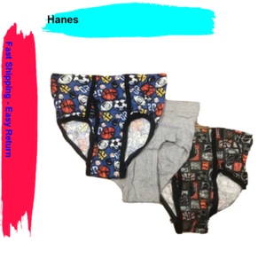 Hanes Boys' 3 Pack Ultimate Comfortsoft Printed Brief, Assorted, Large - Picture 1 of 4
