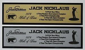 Jack Nicklaus Nameplate for signed golf photo ball flag 