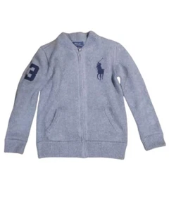 Polo Ralph Lauren Knit Gray Sweater Cardigan Big Pony #3 Boys Size 6 Small- - Picture 1 of 4