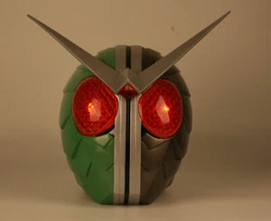 Kamen Rider Double 1/1 Kamen Helmet Resin Wearable LED Cosplay CycloneMetal New - Picture 1 of 4
