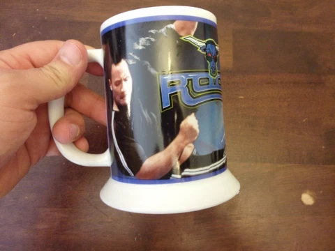The Rock WWF WWE Danbury MInt coffee mug 2001 Cover