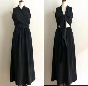 Dries Van Noten 2way long dress charcoal gray 40 - Picture 1 of 4