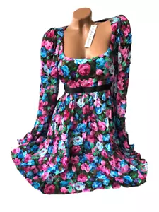 VS For Love & Lemons Marley Floral Mini Dress Size Medium NWT - Picture 1 of 4