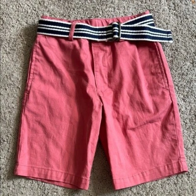 POLO Ralph Lauren 6 boys shorts salmon belted summer bottoms - Image 1 of 4