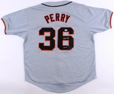 Gaylord Perry Signed San Francisco Giants Jersey Inscribed "HOF - 91" (JSA COA) - Image 1 of 4