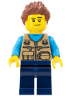 Lego Cty1261 - City - Camper Van Owner - Male, Dark Tan Vest Over Dark Azure Shi