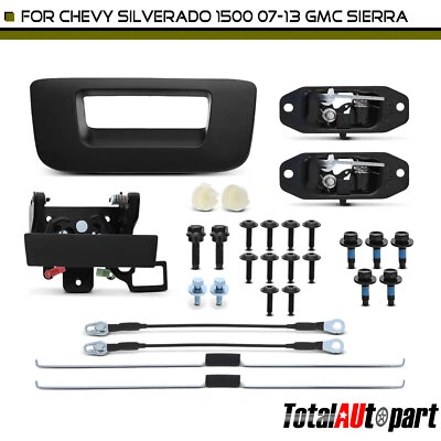 Kit de reconstrucción de herrajes para puerta trasera con cable y varilla para Chevrolet Silverado 1500 de metal Foto 1 de 4