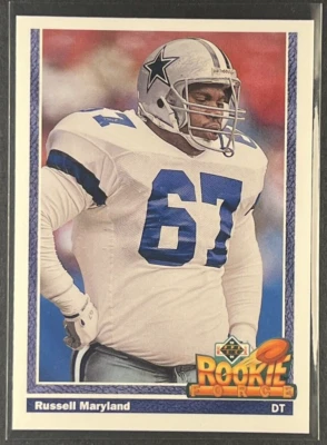 Russell Maryland RC 1991 Upper Deck - Rookie Force #636 Dallas Cowboys - Image 1 of 2