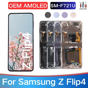 Conjunto de pantalla de repuesto OEM AMOLED para Samsung Galaxy ZFlip 4 F721U - Imagen 1 de 40