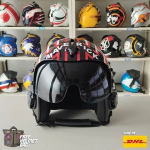 TOP GUN MAVERICK HGU-33 FLIGHT HELMET MOVIE PROP PILOT AVIATOR USN NAVY + HL BAG - Picture 1 of 21