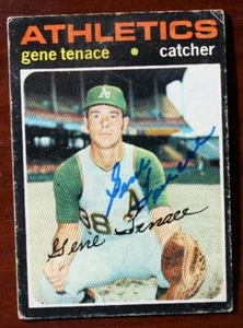 Oakland A's star Gene Tenace Autographed Signed 1971 Topps Baseball Card RARE -- - Picture 1 of 1