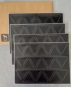 Black Triangles Retro Vinyl Wall Art Sticker Bed, Bath, Living Room Home Decor - Picture 1 of 6